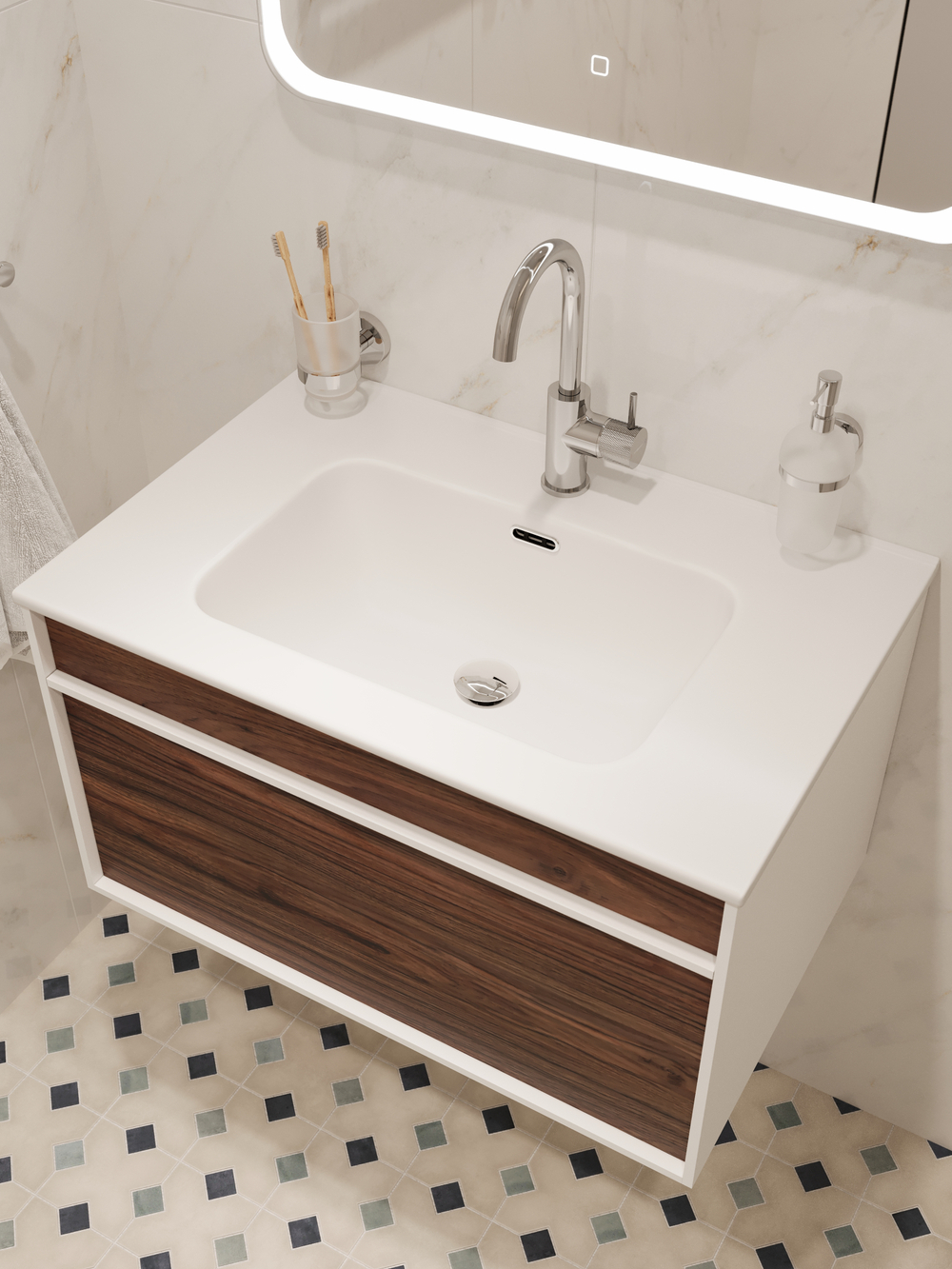 Смеситель для раковины STWORKI Стокгольм S36015CR хром