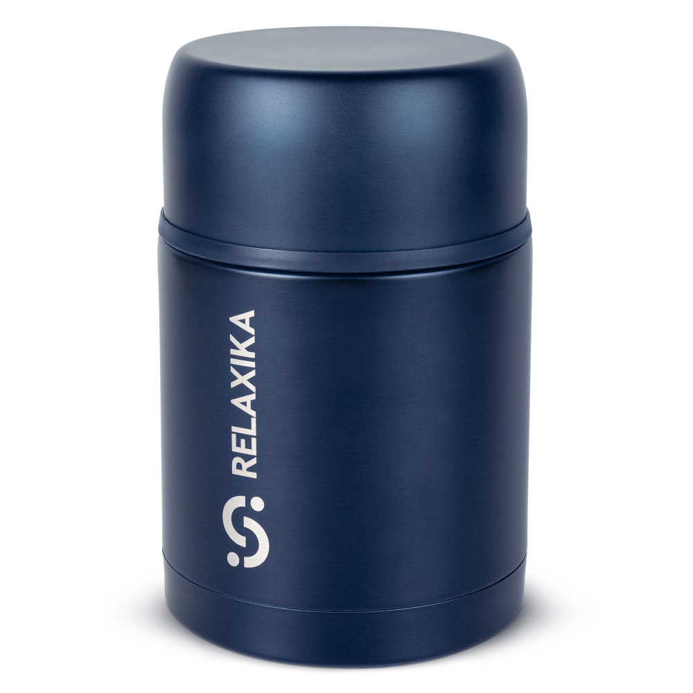 Термос для еды Relaxika 301 (0,7 литра), темно-синий