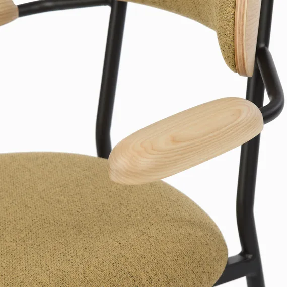 Стул с подлокотниками Baco горчичный