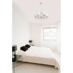 Люстра подвесная MW Light Виталина, 6 ламп Е14, 240 Вт, 12 м2, белая