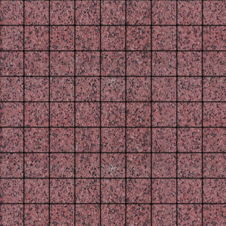 Тротуарная плитка КВАДРАТ 100х100 мм - Гранит+ Красный с черным