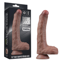 Реалистичный фаллос двуслойный Nature cock (8,5")