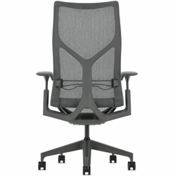 Кресло Herman Miller Cosm, высокая спинка, цвет Carbon, регулируемые подлокотники