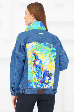 LIGVIANNI Джинсовая куртка Denim Jacket Dragon