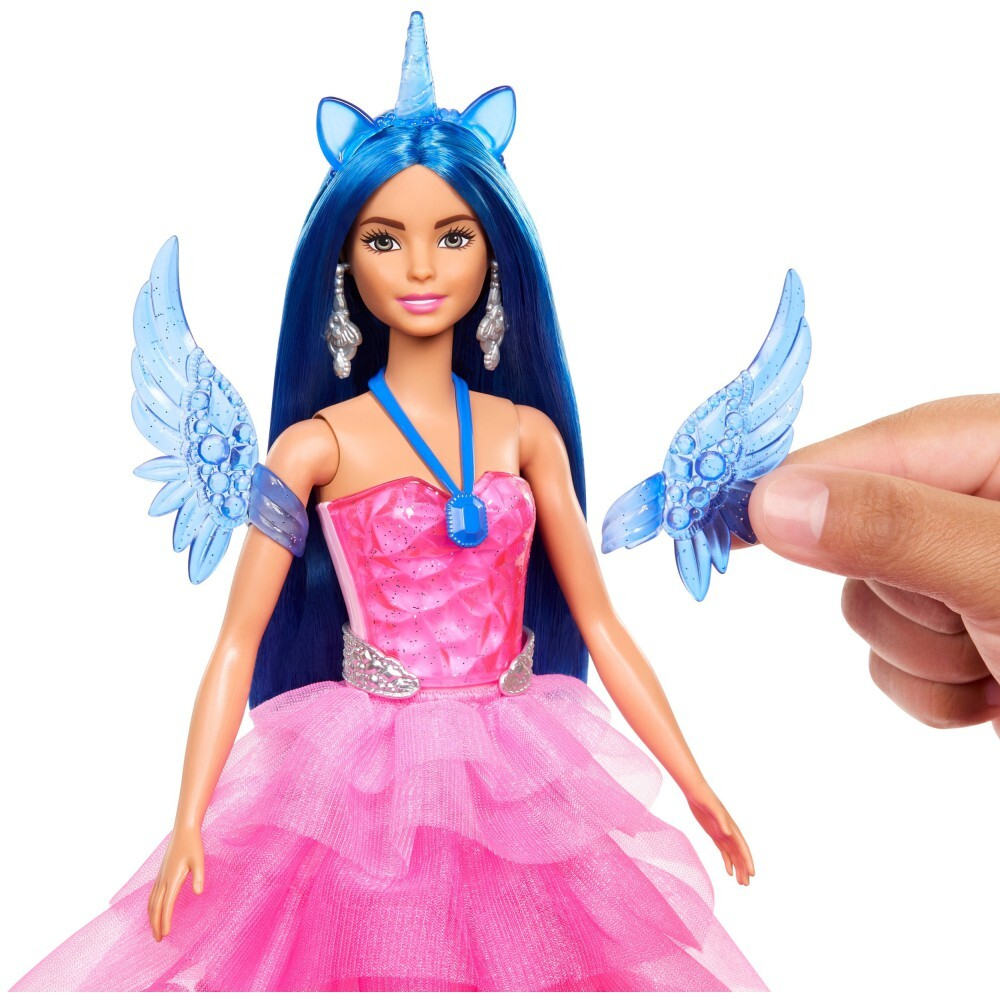 Barbie - Кукла Сапфировая принцесса + крылатый единорог HRR16 / артикул   HRR16  / GTIN 194735183777