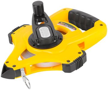 Рулетка геодезическая, стальная лента, открытый пластик. корпус, ускоренная перемотка, прорезин. ручка 50 м