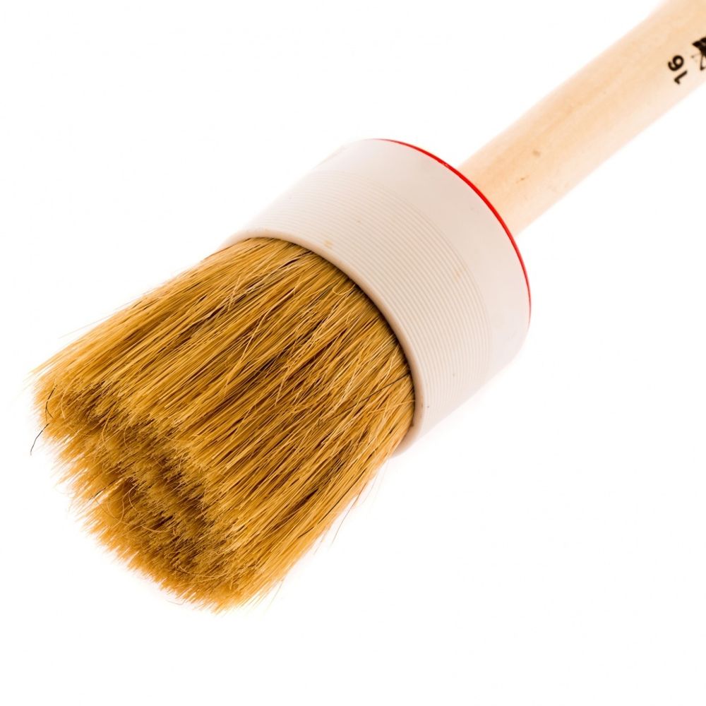 Кисть круглая №16 (55 мм), натуральная щетина, деревянная ручка// MTX