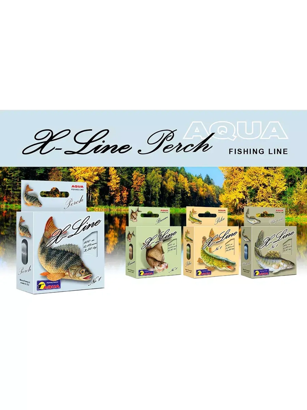 Полиэстровая леска X-Line Perch (Окунь) 0,28 мм 3 шт