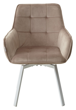 Стул MAVERICK 360 град. поворот. BLUVEL-40 BEIGE/ белый каркас, М-City