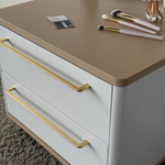 Тумба прикроватная подвесная ROYAL 5202 эко (Макиато-р.золото)