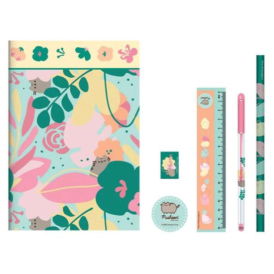Канцелярский набор Пушин Botanical (блокнот, ручка, карандаш, ластик, точилка) SR73863 (10013160/291024/5162155/8, Китай)
