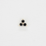 Threeleaf tops with colored gems