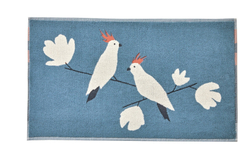 Коврик для ванной 50х90 Blanc des Vosges Perruches Denim синий