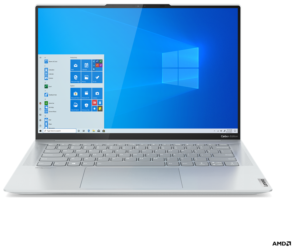 Ультрабук Lenovo Yoga Slim7 Carbon 14 ACN6. CPU: Ryzen 7 5800U, RAM: 16Gb, SSD: 512Gb, GPU: AMD Radeon, OS: DOS, LCD: 2880х1800 пикс. 90Hz, Состояние: B1