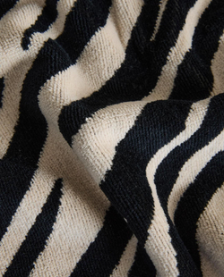 Zara Home - Велюровое банное полотенце с животным узором, черный, 50х90 см