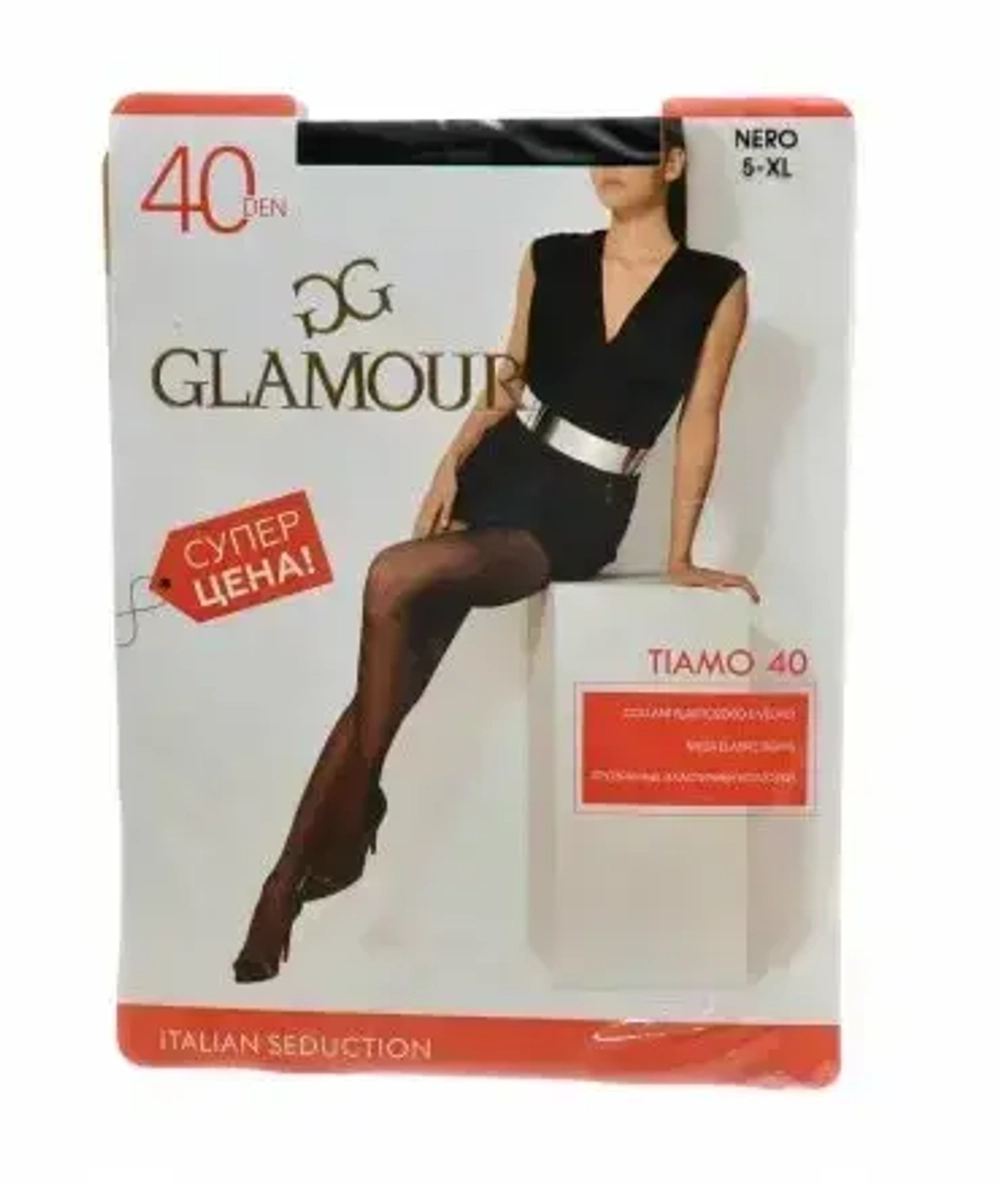 Колготки женские GLAMOUR TIAMO 40 р.5 Nero