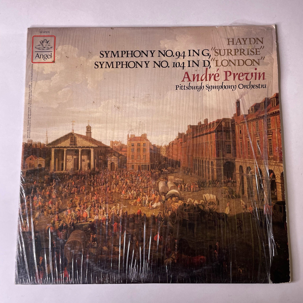 Винтажная виниловая пластинка LP Haydn Гайдн, Andre Previn Symphony No. 94 In G Surprise, Symphony No. 104 In D London (США 1980)