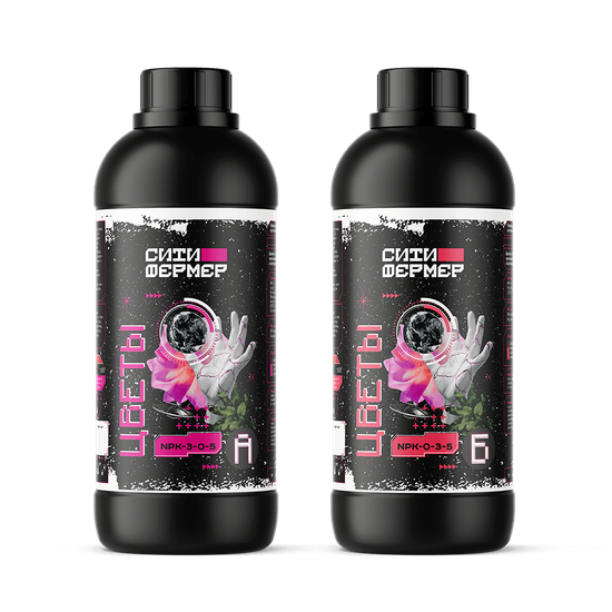 Ситифермер Цветы А+Б 1 л Набор органоминеральных удобрений