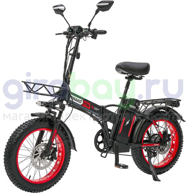 Электровелосипед Minako F10 Pro (48V/20Ah) - Красный обод фото №1