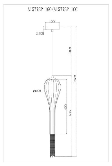 Подвесной светильник Arte Lamp Waterfall A1577SP-1CC