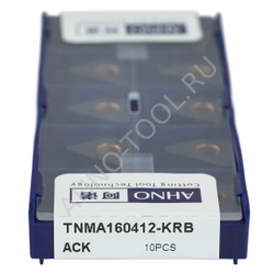 Пластина твердосплавная ISO TNMA160412-KRB ACK10E AHNO по чугуну, чистовая