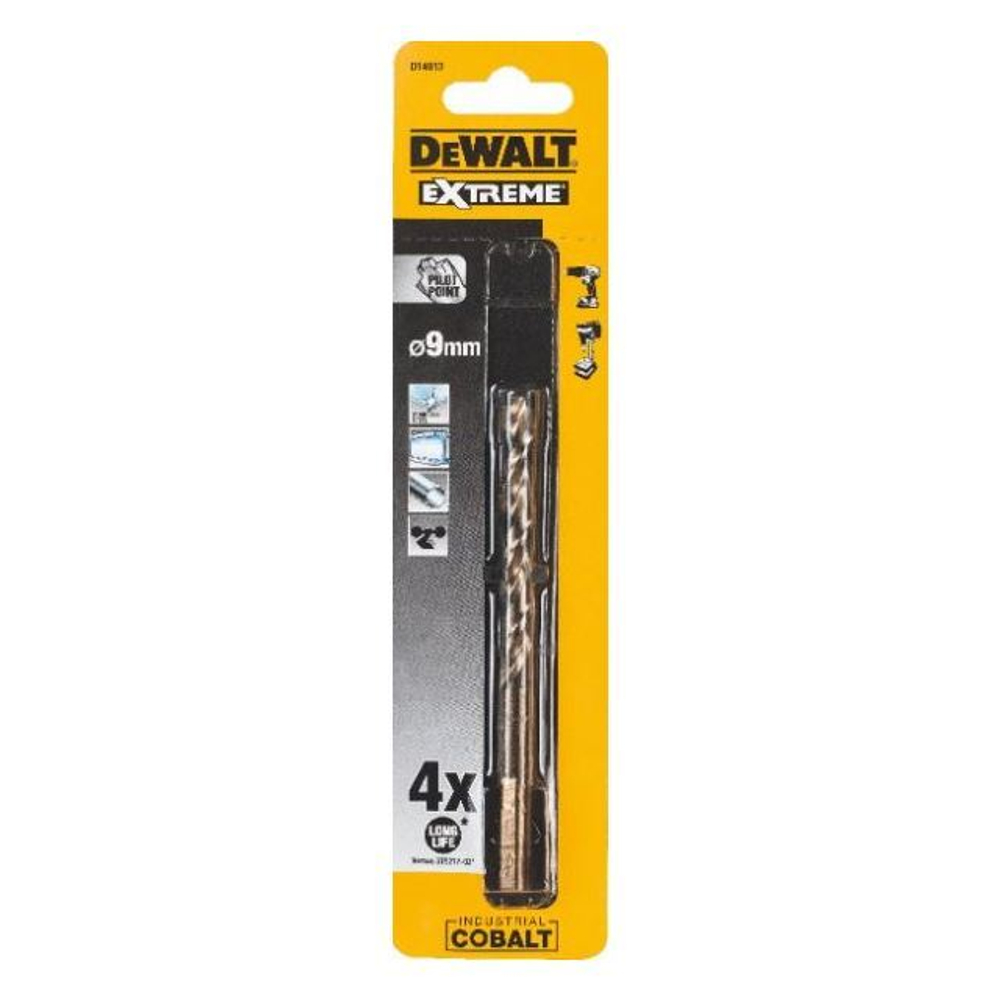 Сверло по металлу EXTREME DEWALT® HSS-CO (9.0х125х81 мм) DT4913,