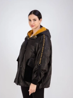 Куртка кожаная натуральная трансформер