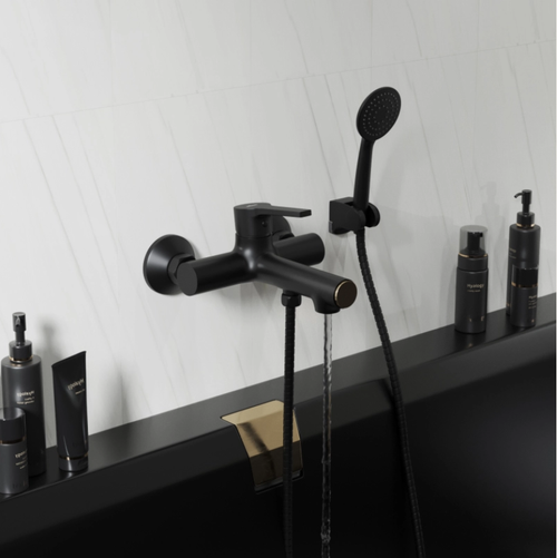 Смеситель для ванны 35k MIXLINE ML23-01 "Round Black"