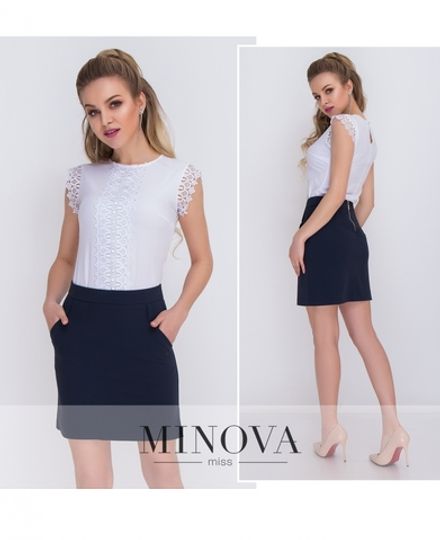 Юбка 1052-синий Minova Фото 2