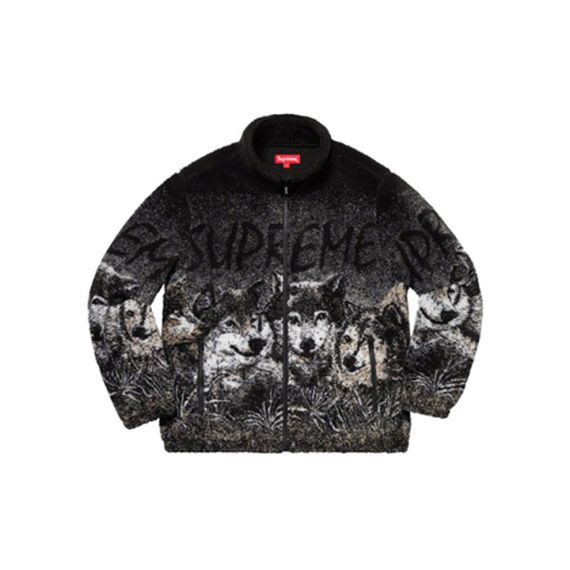 Supreme SS19 Wolf Fleece Jacket Black