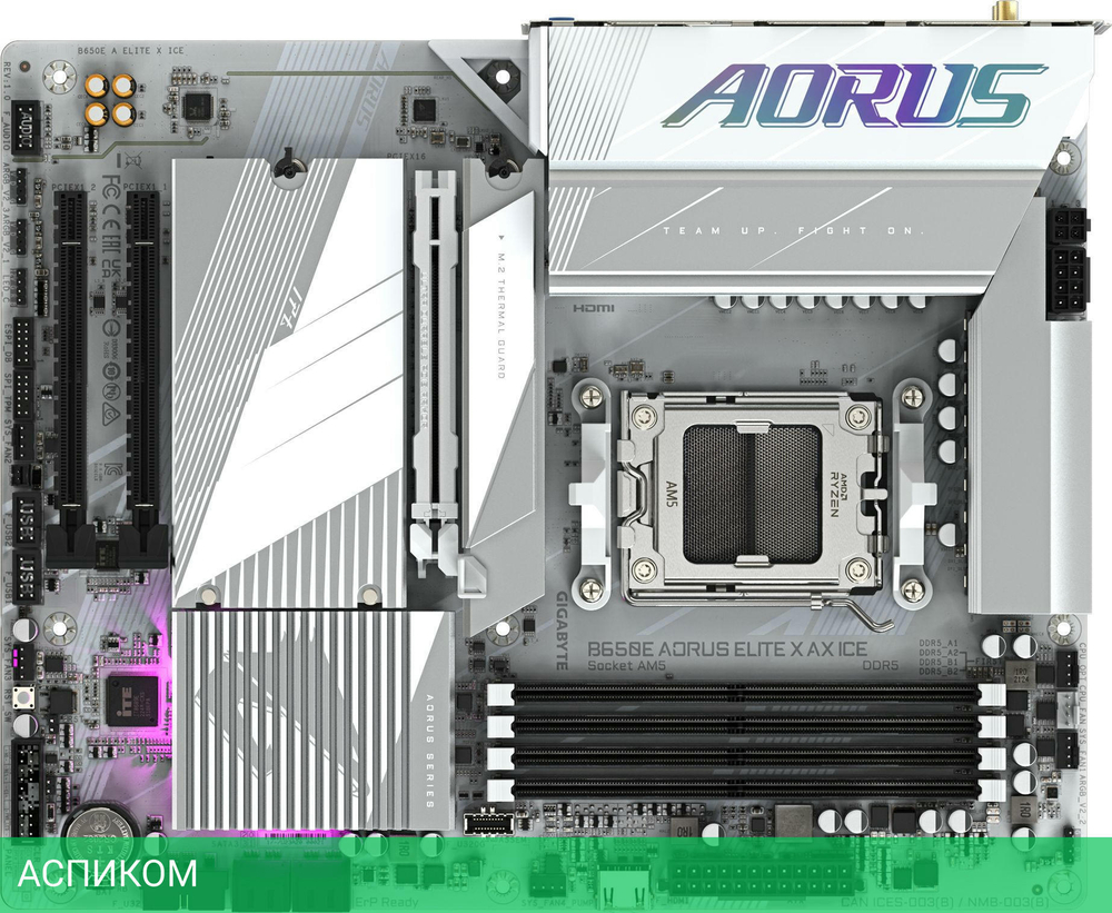 Материнская плата Gigabyte B650E Aorus Elite X AX Ice rev. 1.1