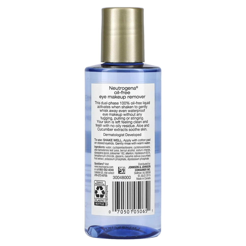 Neutrogena, Средство для снятия макияжа с глаз на немасляной основе, 5,5 унц. (162 мл)