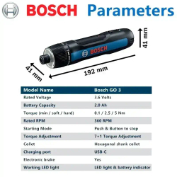 Аккумуляторная отвертка Bosch GO 3