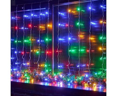 Гирлянда светодиодная Uniel ULD-C3030-192-DTA MULTI IP20 Занавес 3х3м. 192 светодиода