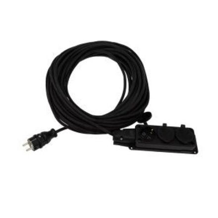 Удлинитель-шнур КГ 3х1,5, 20м, 3 гнезда, морозостойкий, с/з, 16А, 3500Вт, IP44 (Сделано в России) RE