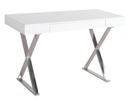 Стол-консоль Ist Casa Рокки, 120х55х76 см, белый, хром