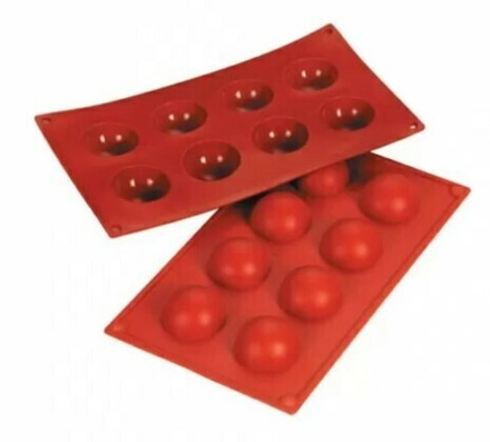 Форма силиконовая "Полусфера" 30*17,5 24 ячейки (d3h1,5) P.L.