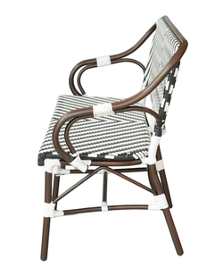 "Кабри" диван двухместный из искусственного ротанга, цвет черно-белый