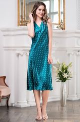 Длинная женская сорочка Mia-Mella  КЛЕВЕР 8948 изумруд