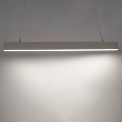 ULO-K10D 12W-4000K-L50 IP40 WHITE Светильник линейный светодиодный подвесной. Белый свет 4000K. 1350Лм. Алюминий. Цвет белый. TM Uniel