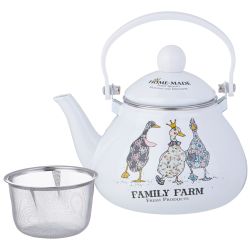 ЧАЙНИК AGNESS ЭМАЛИРОВАННЫЙ СЕРИЯ "FAMILY FARM", 1,3 Л