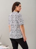 Блузка БЛ-122/белый-зебра