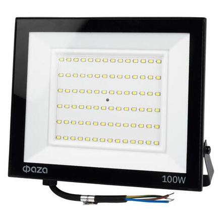 Прожектор светодиодный СДО-20 100Вт 6500К IP65 230В BL ДО прозр. закален. стекло ФАZА 5047341