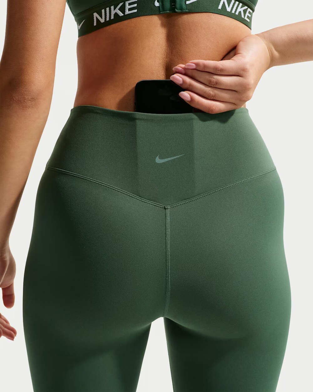 Nike Zenvy Женские лосины с высокой талией, без шва спереди, полной длины - NIKE