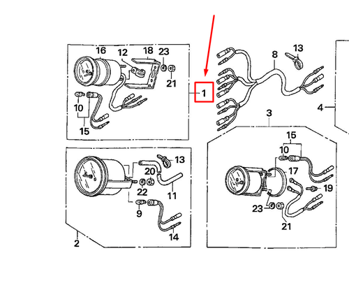 06372-ZW5-U01 METER KIT, TRIM
