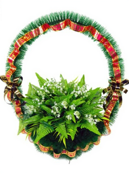 Ритуальная корзина с ландышами