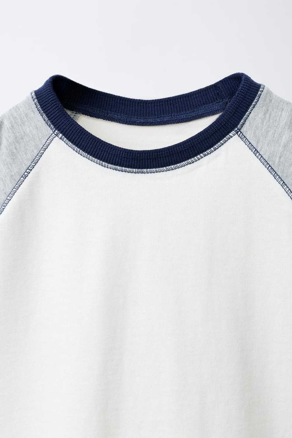 ZARA ФУТБОЛКА С РУКАВАМИ РЕГЛАН, СЕРЫЙ МЕЛАНЖ