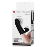 Чёрная вибронасадка на палец Pretty Love Adonis BI-014488-0801