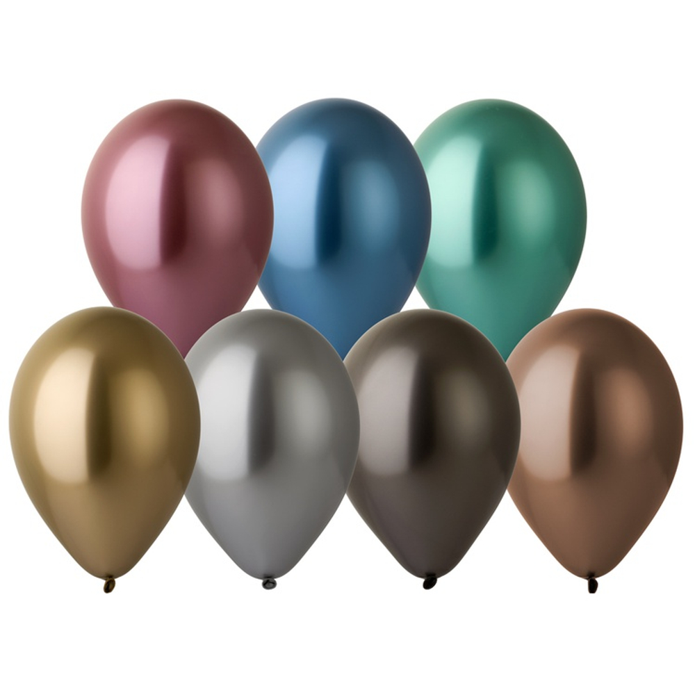 Шар латексный Хром 13 см (Ассорти)