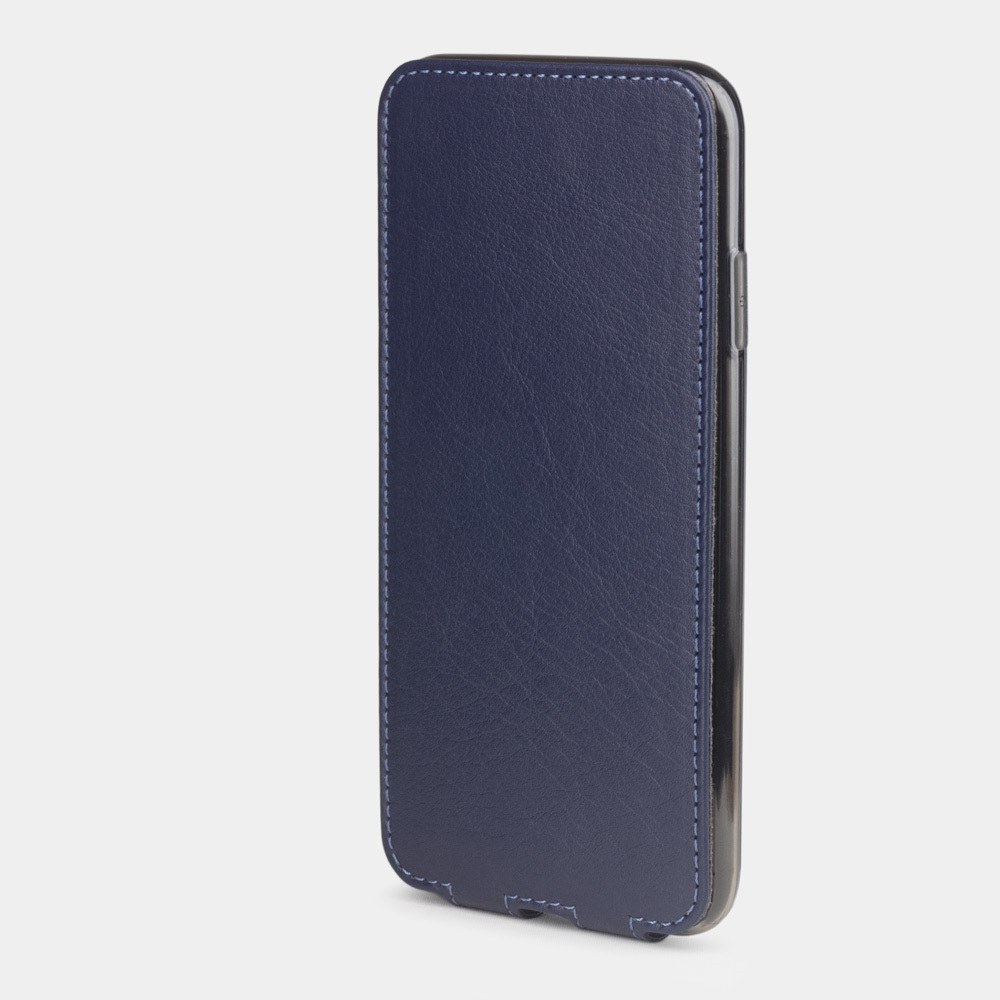 Чехол для iPhone XS Max из натуральной кожи теленка, цвета индиго